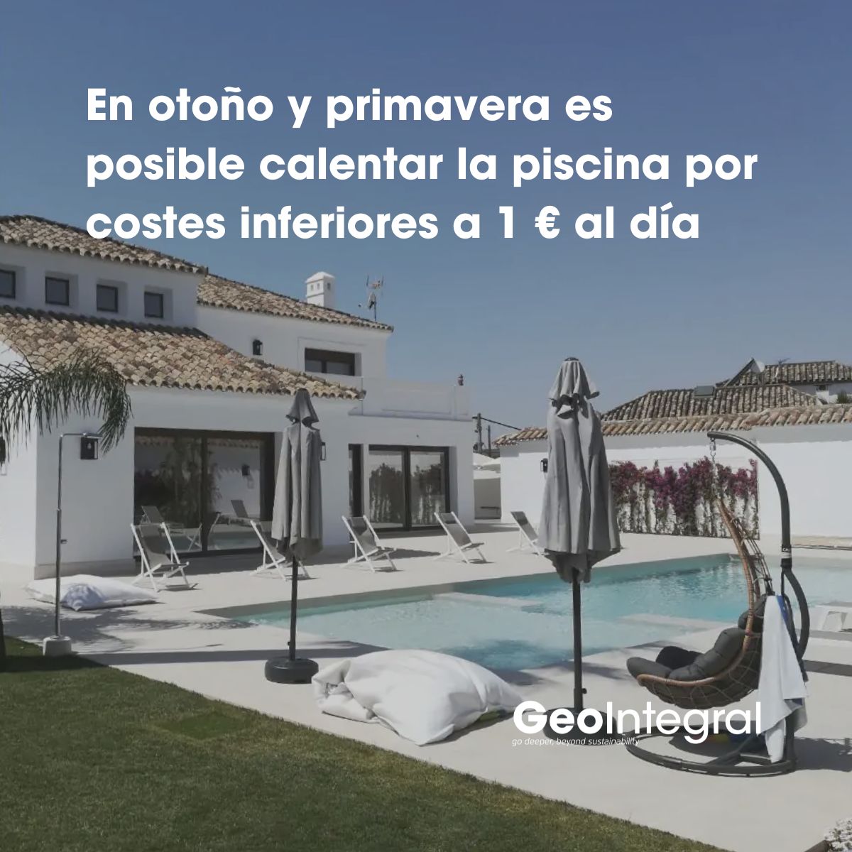 ¿Sabías que en otoño y primavera es posible calentar la piscina por costes inferiores a 1€ al día?